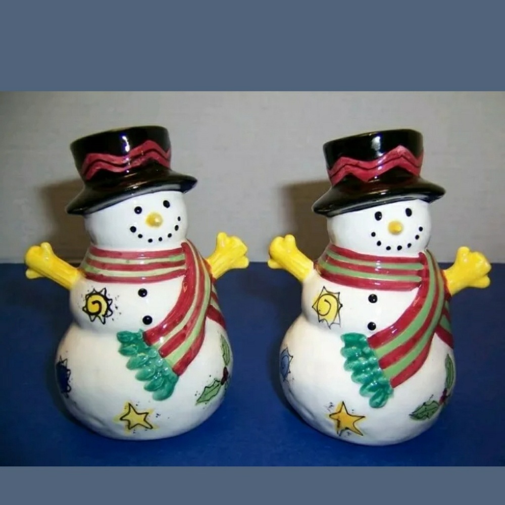 Sango China SWEET SHOPPE Christmas Snowman Salt &